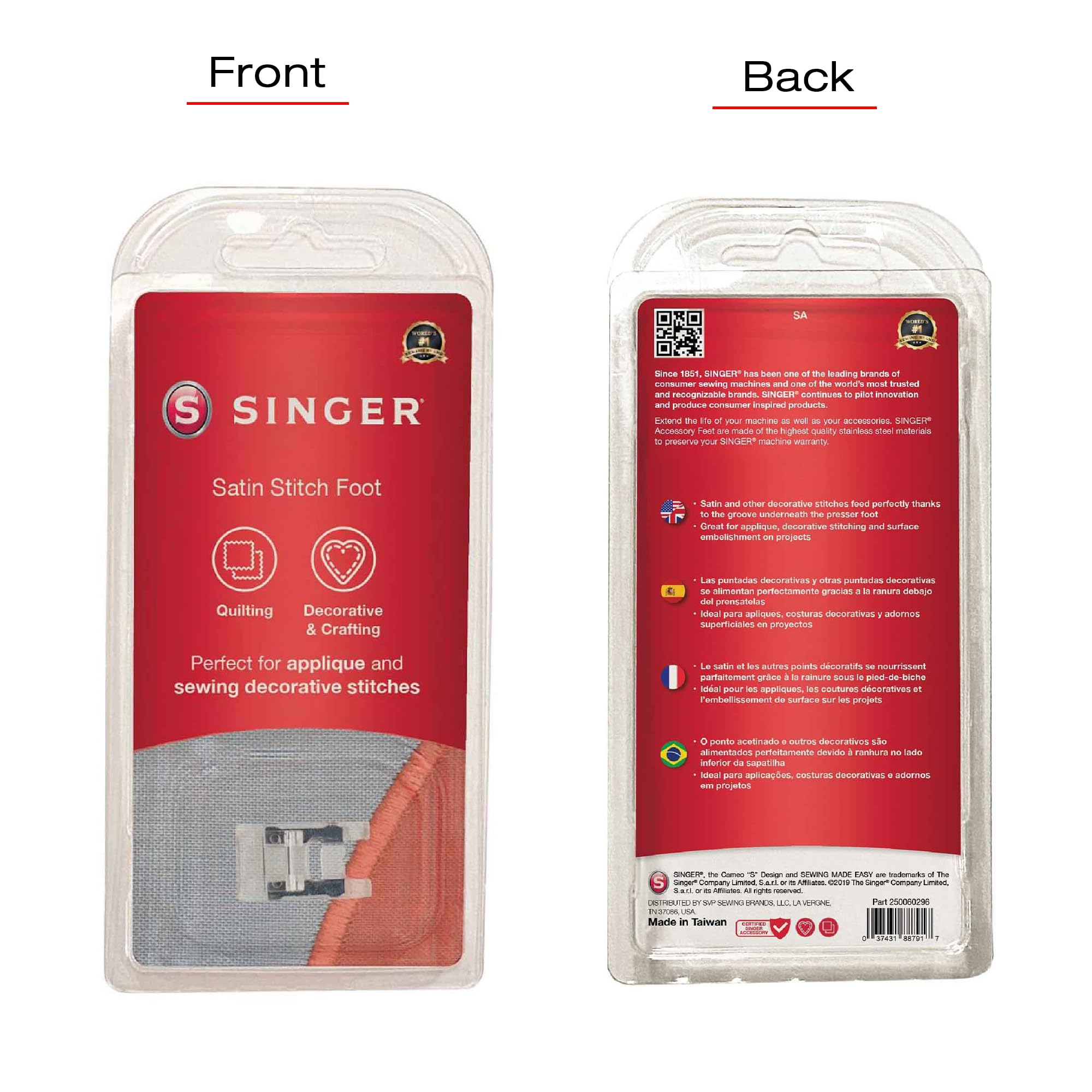 Amazon.co.jp : SINGERサテンステッチ押え足 | 滑らかなステッチのため